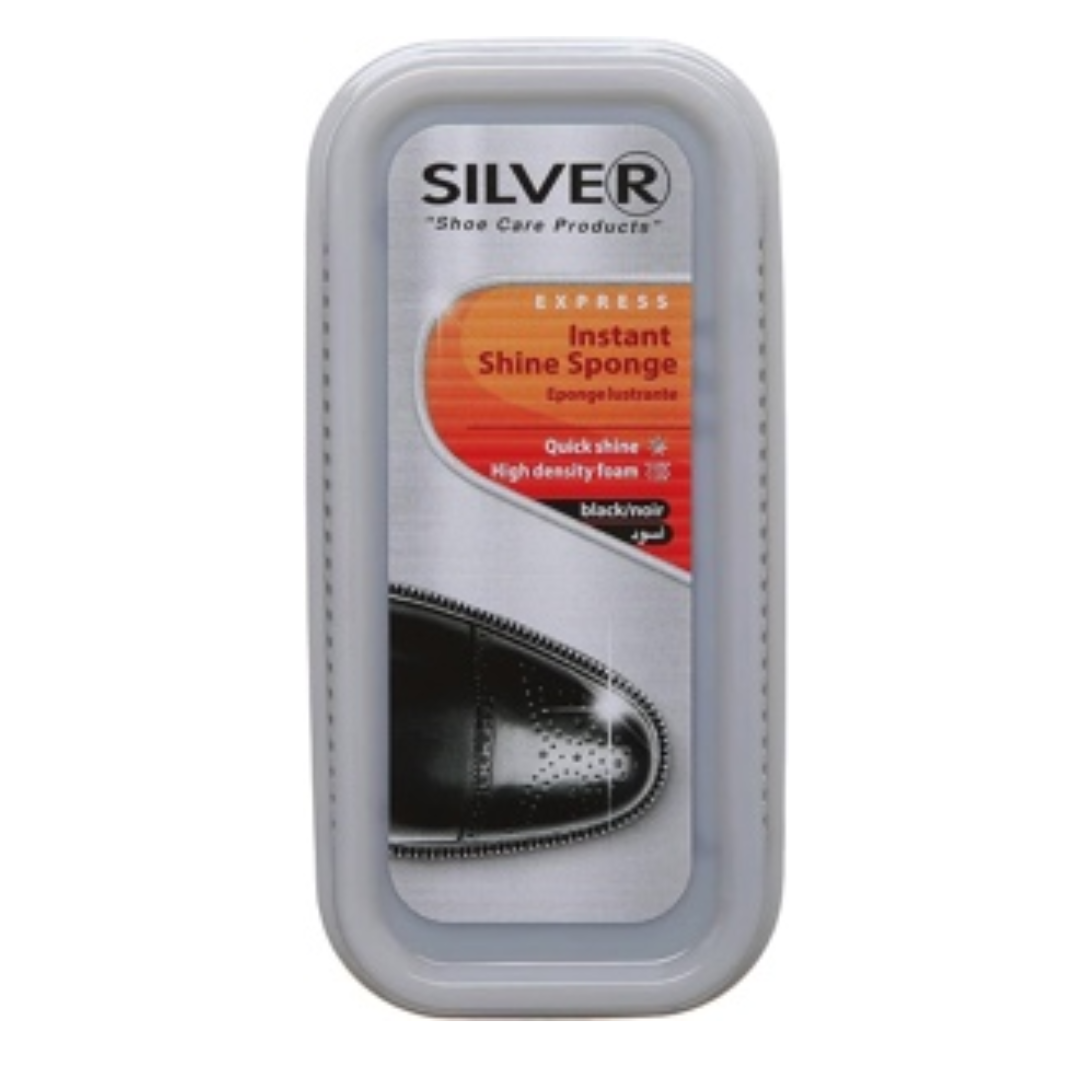 سيلفر ملمع احذيه سفنجه اسود  *16