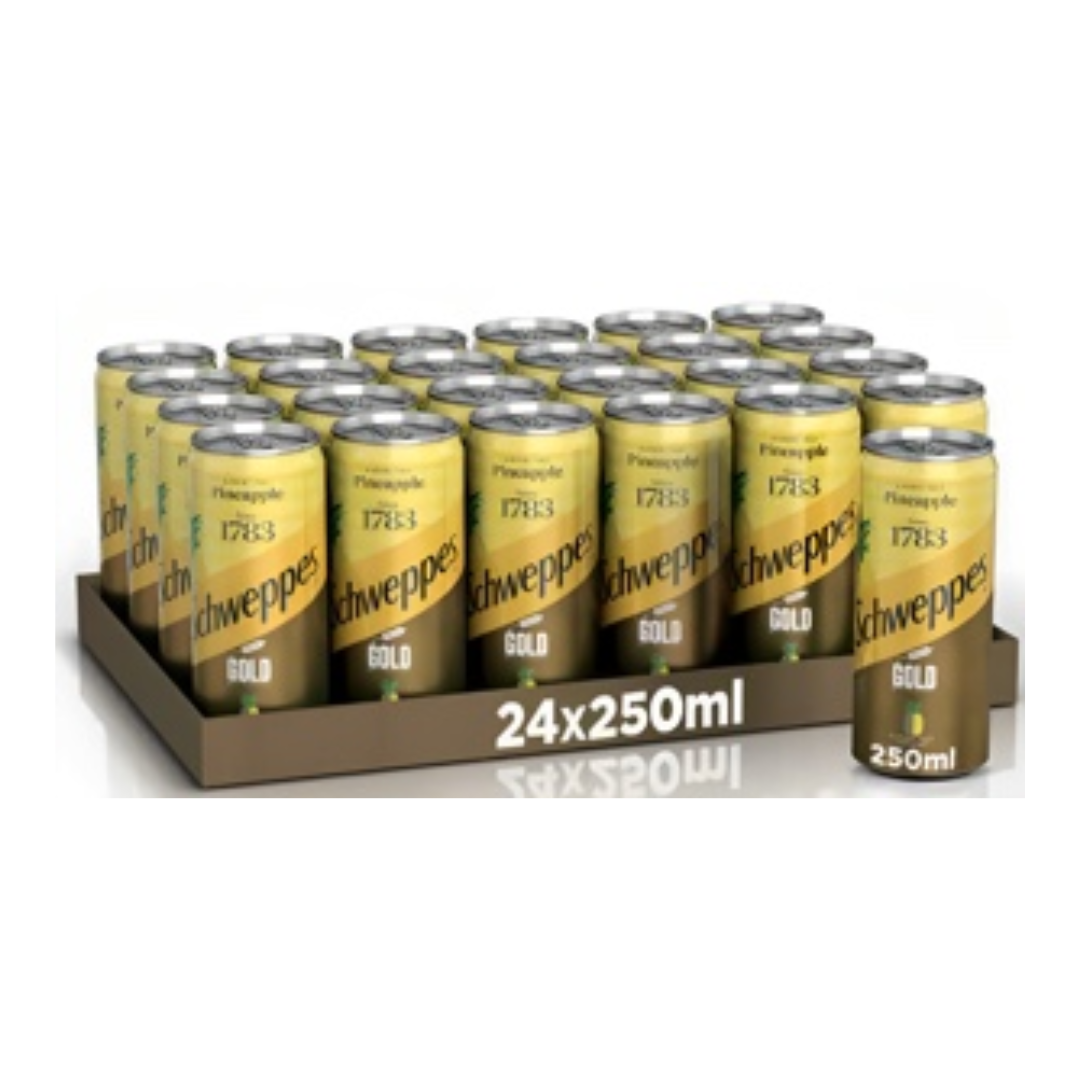 شويبس جيب جولد اناناس 250 مل *24