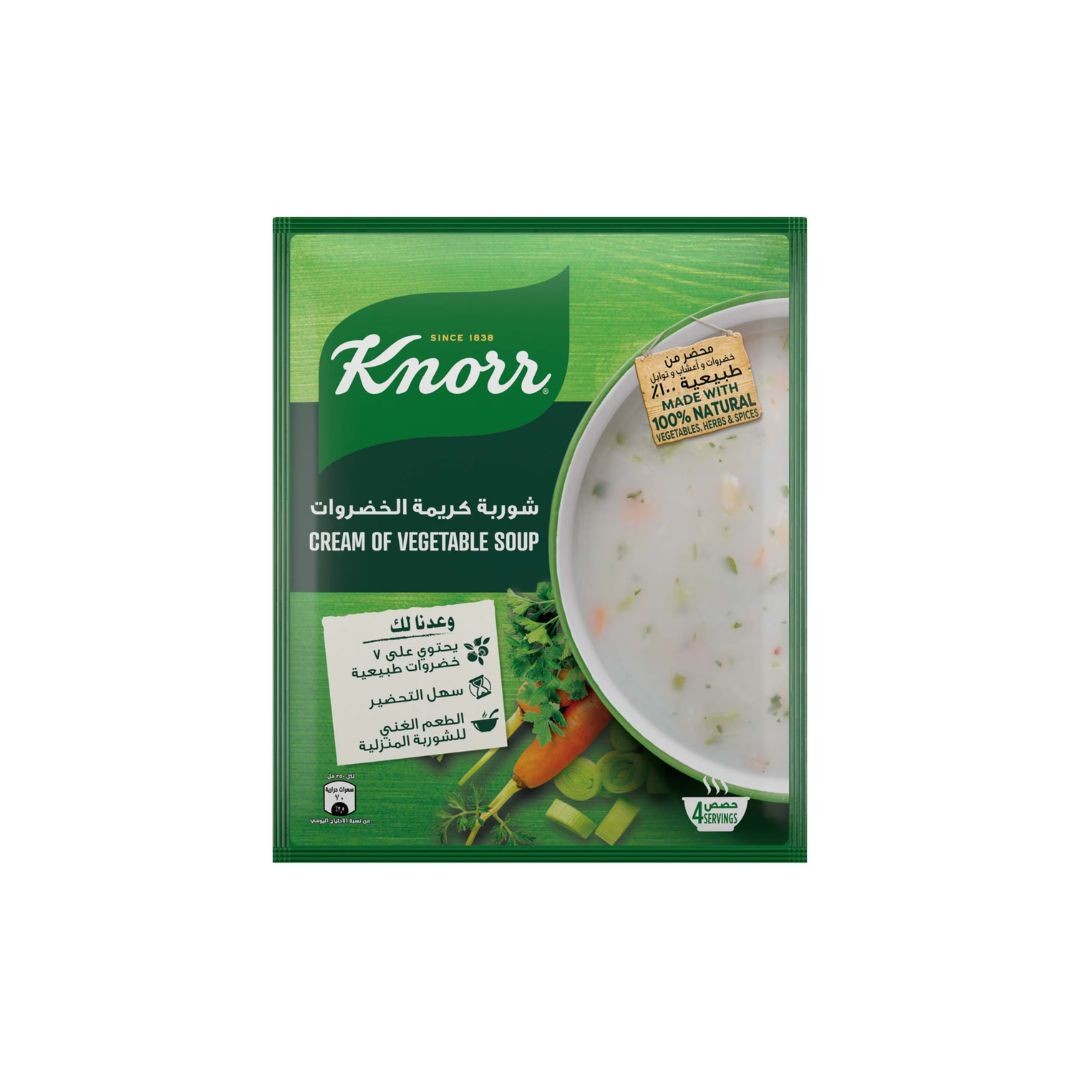 كنور شوربه كريمه الخضروات 70 جرام*12 كيس*6 بالته
