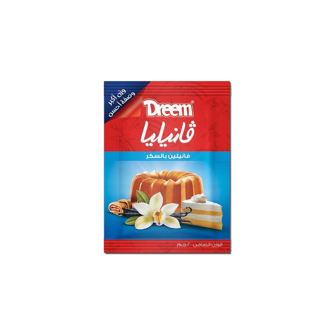 دريم فانيليا بالسكر100 ظرف 2 جرام 12 بالته